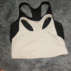 Bundle Of 2 Champion Women's High Impact Black and White Sports Bras